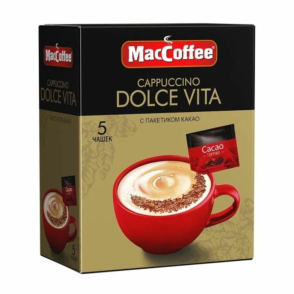 Напиток кофейный MacCoffee 3в1 Cappuccino Dolce Vita 5х24г