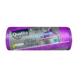Пакеты для мусора Qualita 60л 10штук с затяжками