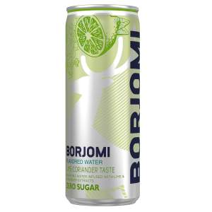 Напиток газированный Borjomi Flavored Water лайм и кориандр без сахара 0,33л
