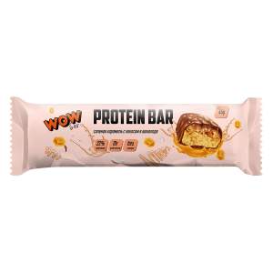 Батончик Protein bar протеиновый WOWbar 45г соленая карамель с кокосом в шоколаде