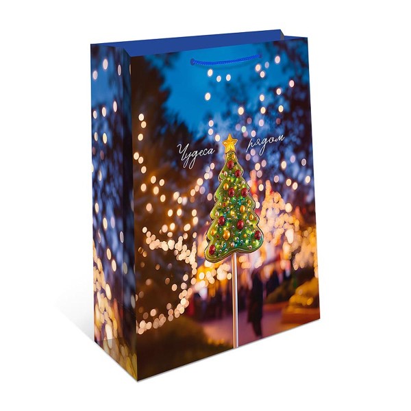 Сумка подарочная бумажная новогодняя 11,5х14,5х6см Арт&Дизайн