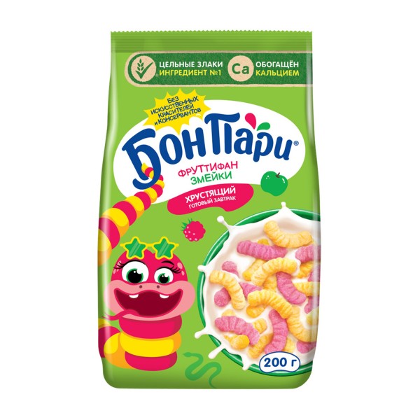 Сухой завтрак Бон Пари Фруттифан Змейки 200г