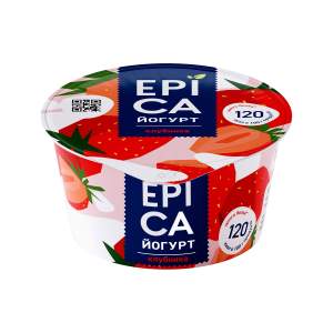 Йогурт Epica 4,8% 130г клубника БЗМЖ