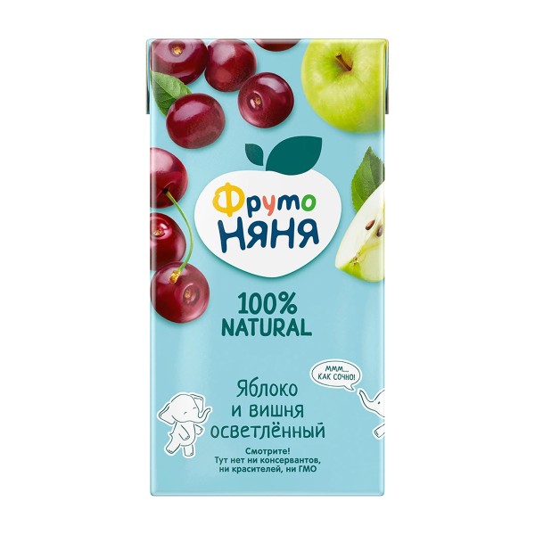 Нектар Фрутоняня 0,5л яблоко, вишня осветленный
