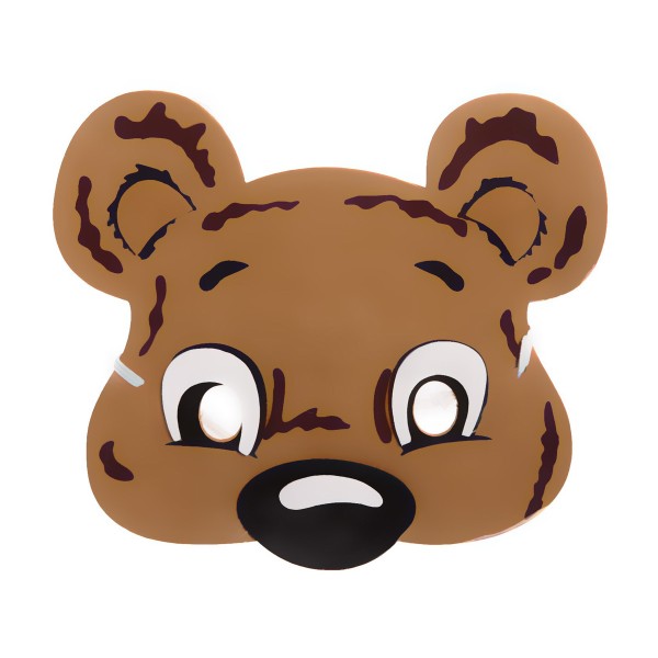 Маска карнавальная ПВХ Серпантин медведь