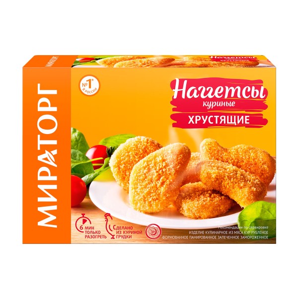 Наггетсы куриные хрустящие Мираторг 250г
