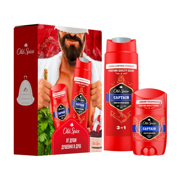Набор подарочный Old Spice Captain: дезодорант-стик 50мл,гель для душа 3в1 250мл