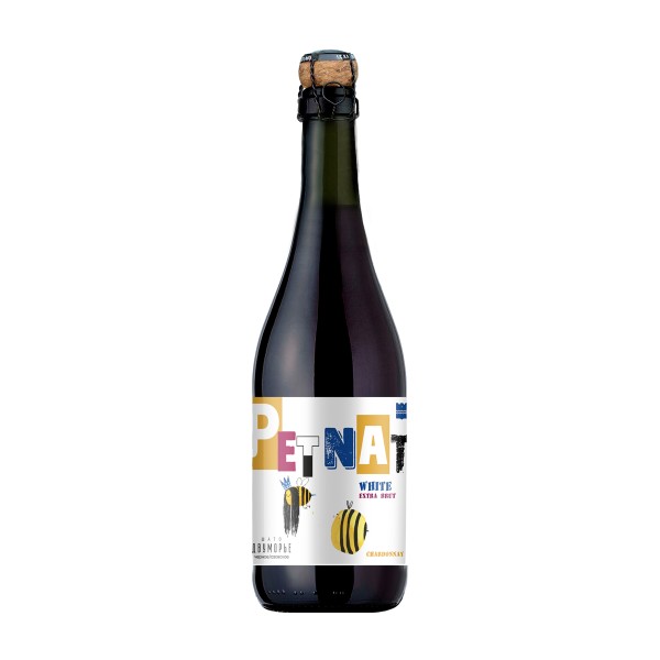 Вино игристое белое брютШато Двуморье Pet Nat Chardonnay 9,5% 0,75л