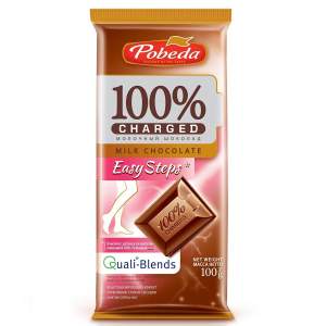 Шоколад молочный 100% Charger Easy Steps Победа 100гр