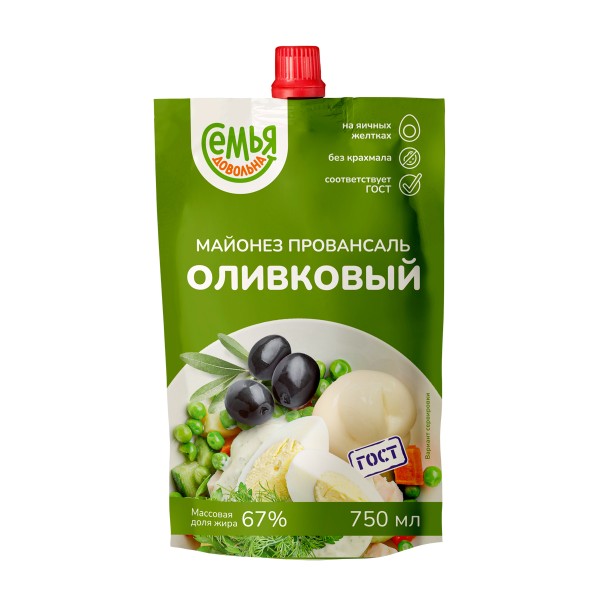 Майонез Провансаль оливковый 67% Семья довольна 680г
