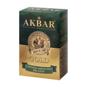 Чай Akbar Green Gold крупнолистовой зеленый 90г