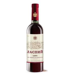 Вино ординарное красное полусладкое Ласпий 10-12% 0,75л