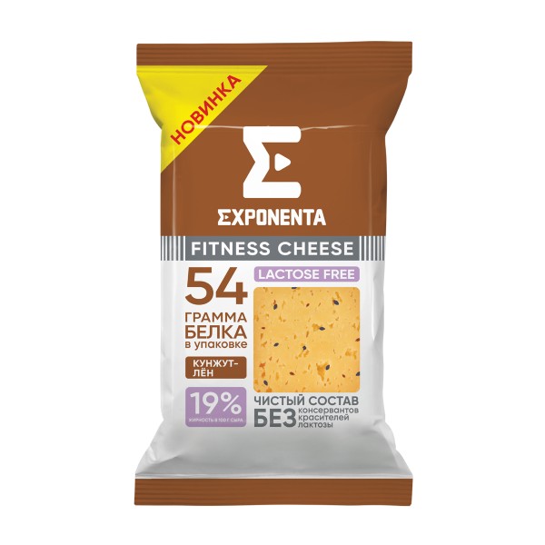 Сыр Fitness Cheese с кунжутом и льном без лактозы 35% Exponenta 180г БЗМЖ