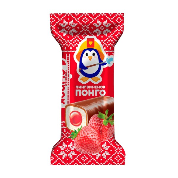Сырок творожный глазированный Пингвиненок Понго 40г клубника