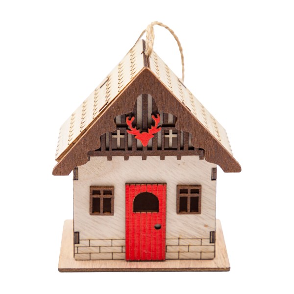 Сувенир новогодний Дом охотника 10,5см