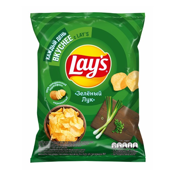 Чипсы Lay's молодой зеленый лук 70г