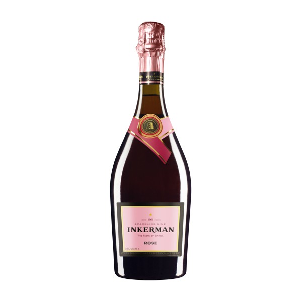 Вино игристое розовое полусладкое Inkerman Rose 11,5-13,5% 0,75л