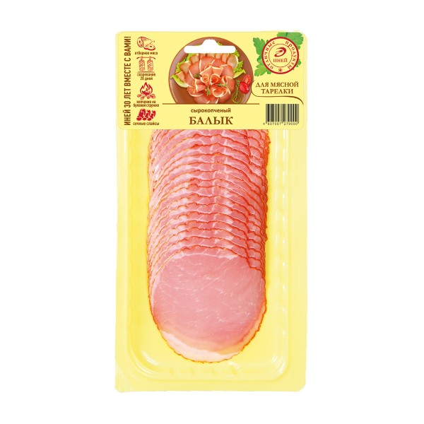 Нарезка мясная сырокопченая Балык Иней 100г