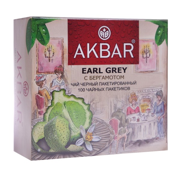 Чай черный Akbar Earl Grey 100пак