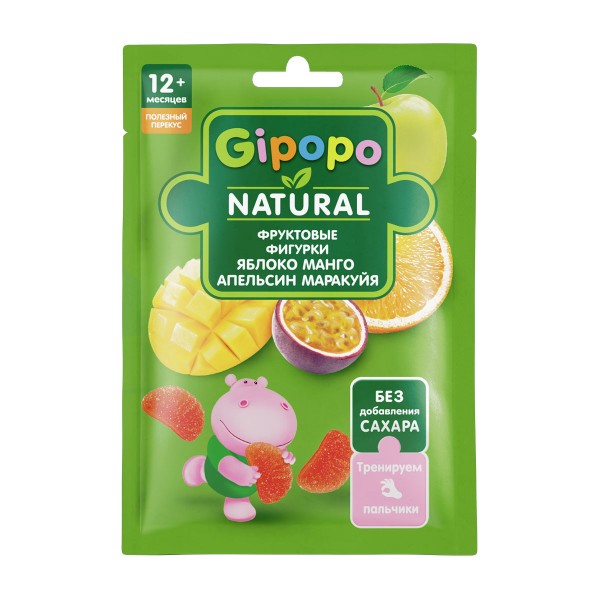 Фигурки фруктовые Gipopo 15г яблоко, манго, апельсин, маракуйя