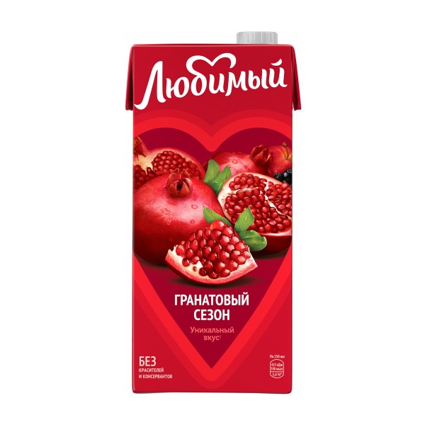 Напиток сокосодержащий Любимый 0,95л гранатовый сезон