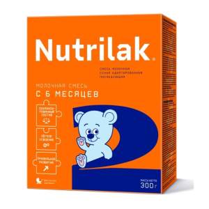 Смесь молочная Nutrilak адаптированная с 6 месяцев 300г БЗМЖ