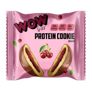 Печенье протеиновое Protein cookie с начинкой WOWbar 40г вишня
