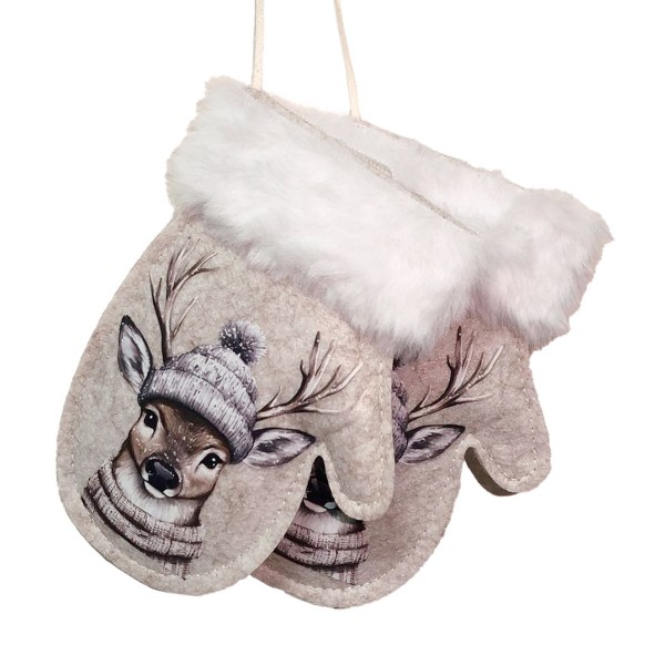 Украшение подвесное из полиэстера Варежки 10x1,2x14см Magic Time