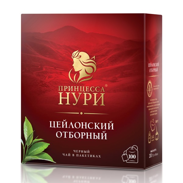 Чай черный Принцесса Нури цейлонский отборный 100пак