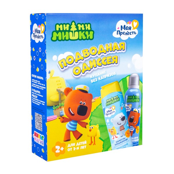 Набор подрочный Моя прелесть МиМиМишки шампунь-кондиционер, пенка-мусс для купания