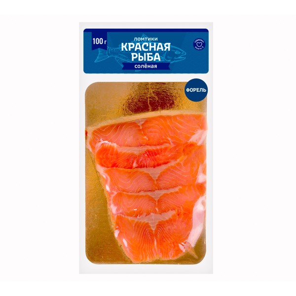 Форель филе-ломтики слабой соли 100г