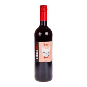 Вино  красное полусухое French Dog  Merlot 12,5% 0,75л
