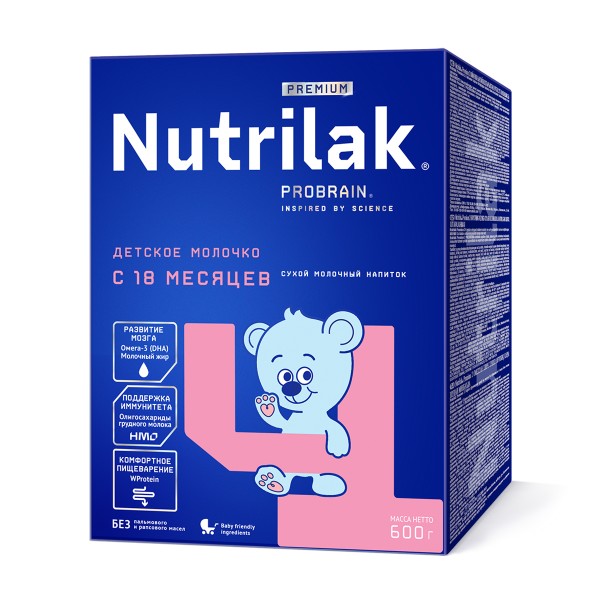 Напиток молочный Nutrilak Premium 4 Детское молочко с 18мес 600г БЗМЖ