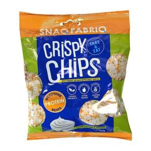 Чипсы Crispy Chips цельнозерновые Snaq fabriq 50г сметана и зелёный лук