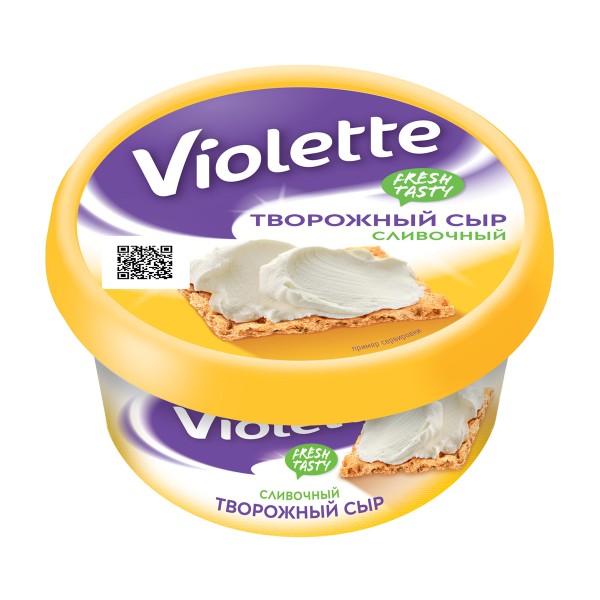 Сыр творожный Violette сливочный 70% 140г БЗМЖ