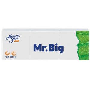 Салфетки бумажные Mr.Big Мягкий знак 500шт