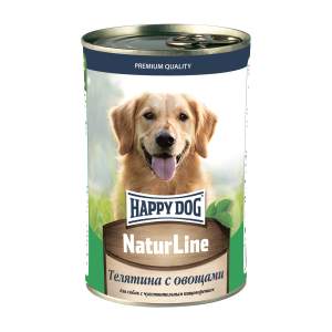 Корм для собак Happy dog NaturLine 410г телятина с овощами