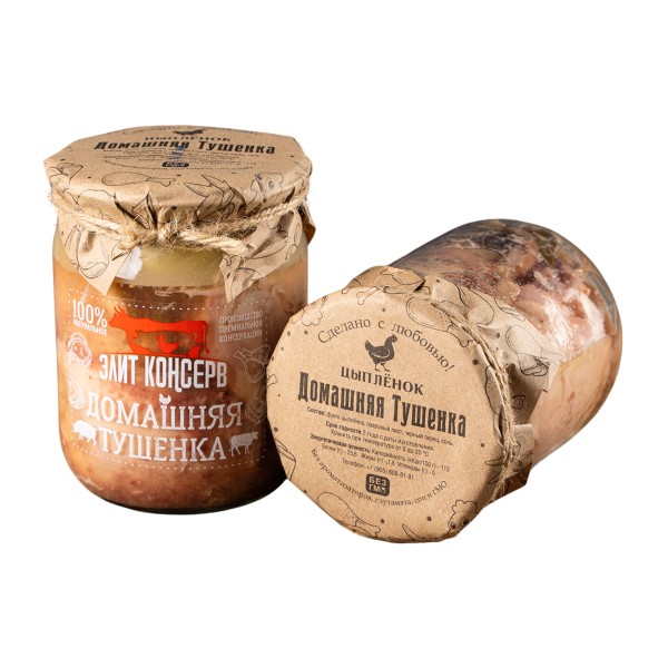 Мясо цыпленка тушеное в собственном соку Элитконсерв 500г