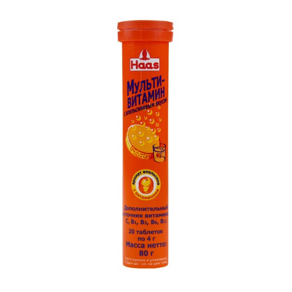 Мультивитамин Haas 80г с апельсиновым вкусом