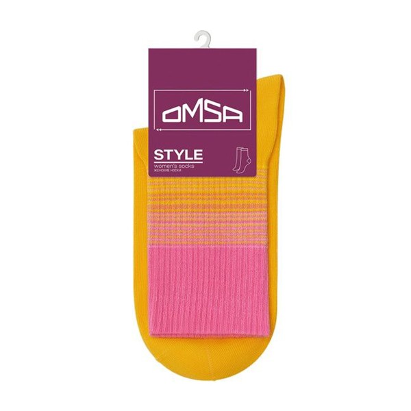 Носки женские Style с переходом цвета на резинке Omsa giallo 35-38
