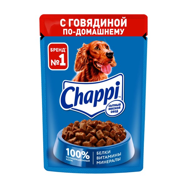 Корм для собак Chappi 85гр говядина по-домашнему