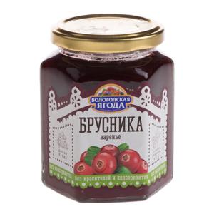 Варенье Брусника Вологодская ягода Кружево вкуса 320гр