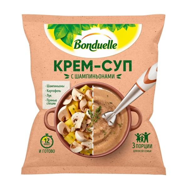 Смесь овощная Крем-суп с шампиньонами Bonduelle 350г