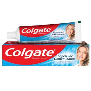 Зубная паста Colgate Бережное отбеливание, с фтором и кальцием 100 мл