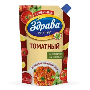 Кетчуп Здрава 350г томатный