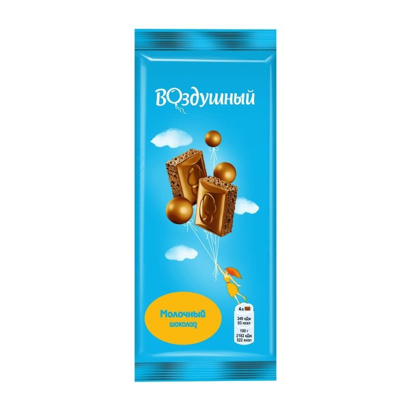 Шоколад Воздушный молочный пористый 80г