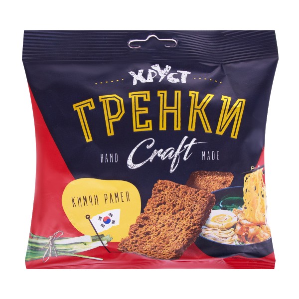 Гренки ржано-пшеничные Хруст Craft 75г кимчи рамен