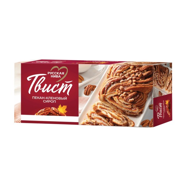 Рулет слоеный Твист Пекан-кленовый сироп 300г Русская нива