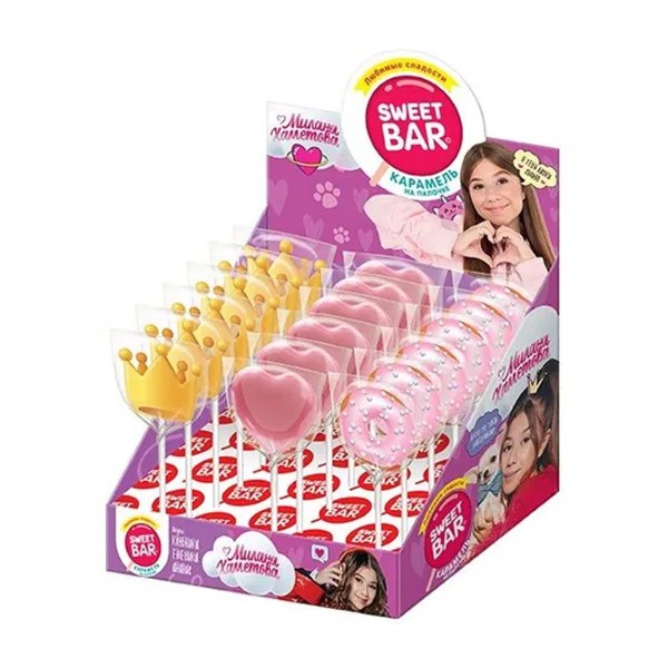 Карамель на палочке Sweet Bar Милана Хаметова 25г Конфитрейд