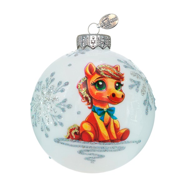 Шар новогодний Пони-мальчик 80мм Коломеев